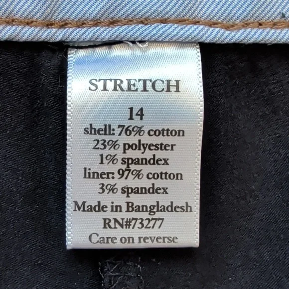 Croft & Barrow Effortless Stretch Denim Jean Skort 14 Blue Built-in Shorts - Picture 3 of 14